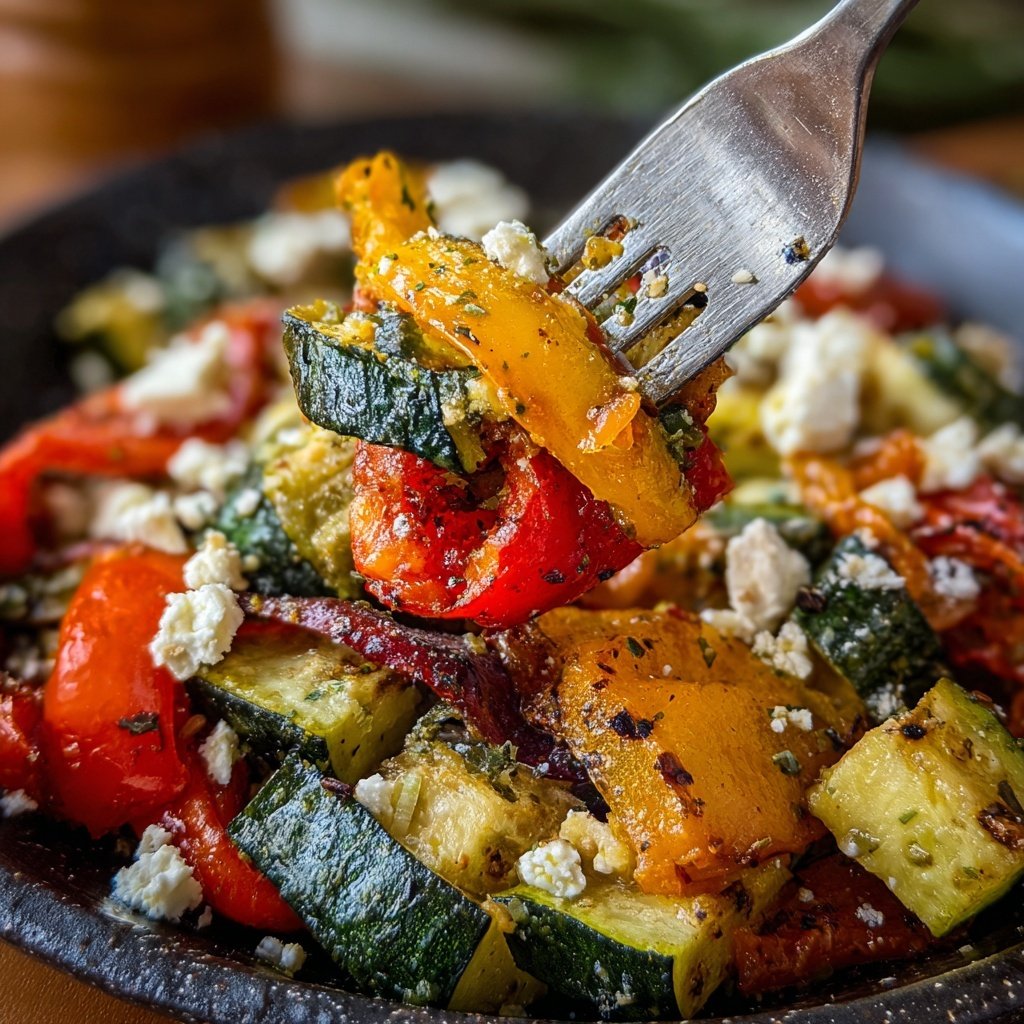 Gesund & Leicht Mediterrane Gemüsepfanne mit Feta