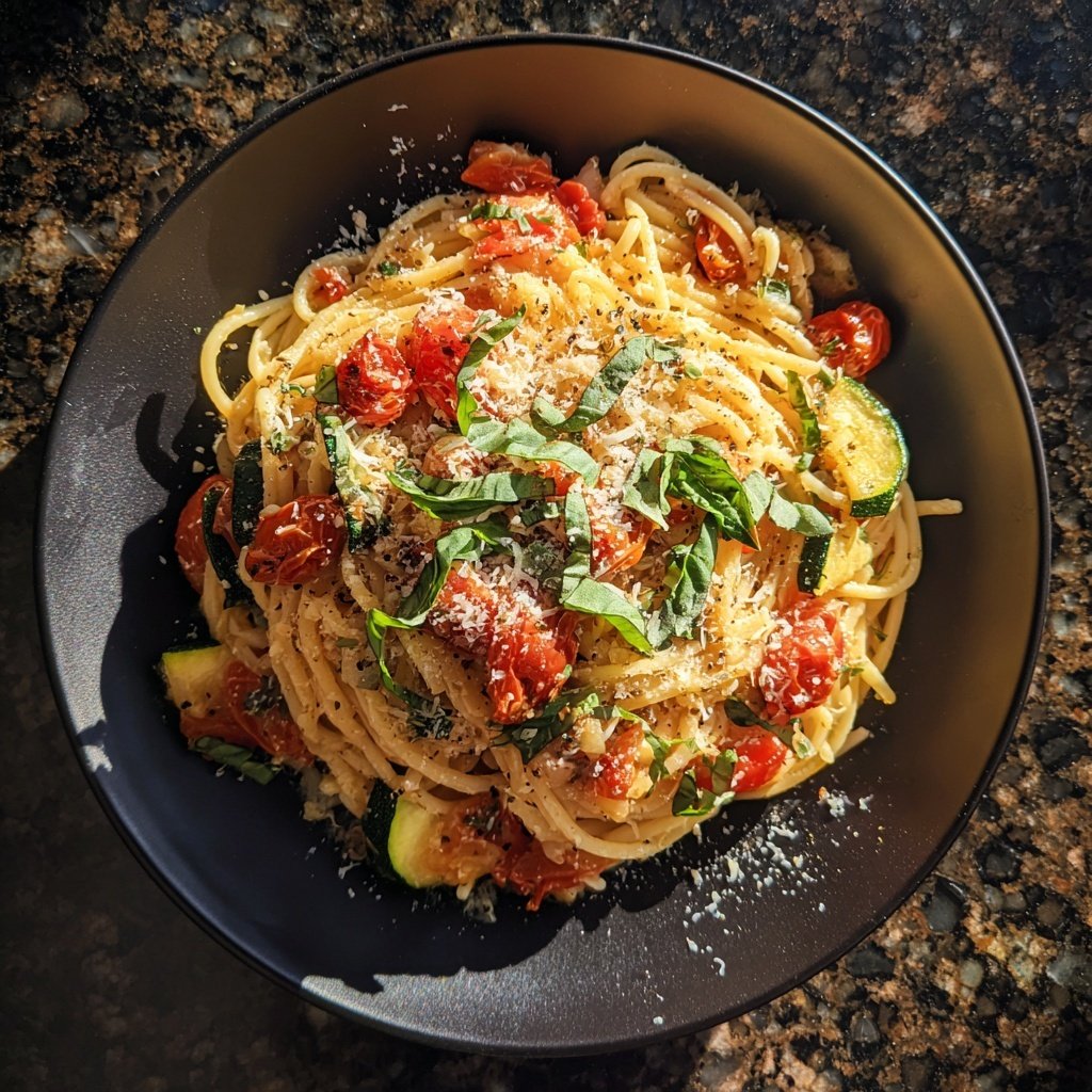 Kalorienarme Pasta Mit Tomaten Und Zucchini