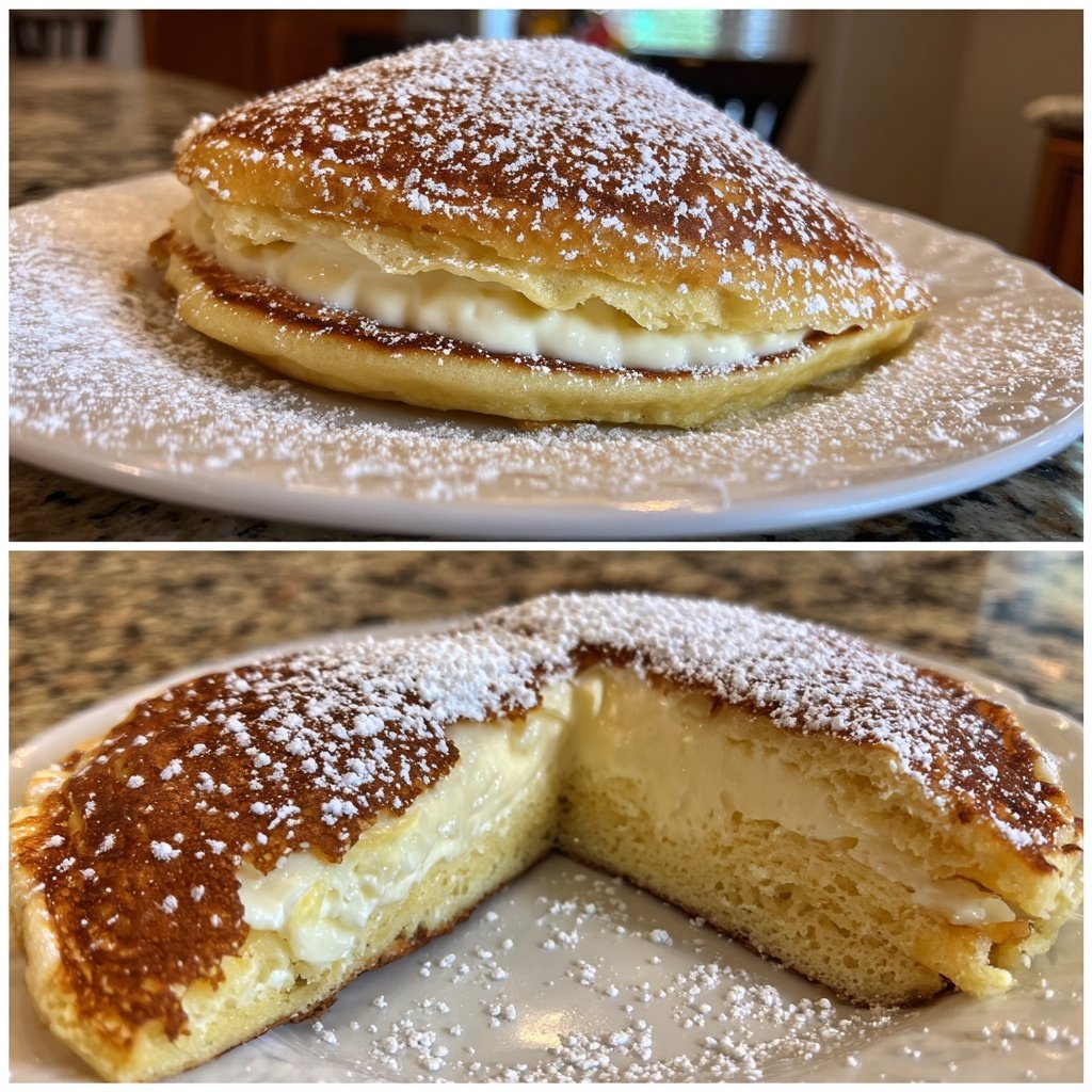 Pfannkuchen mit Vanillequarkfüllung