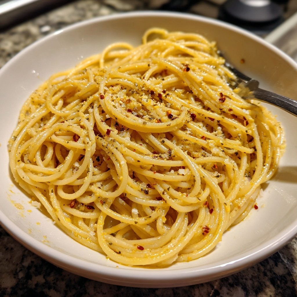 Spaghetti mit Knoblauch und Olivenöl