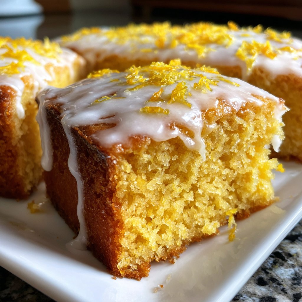 Saftiger Zitronenkuchen vom Blech