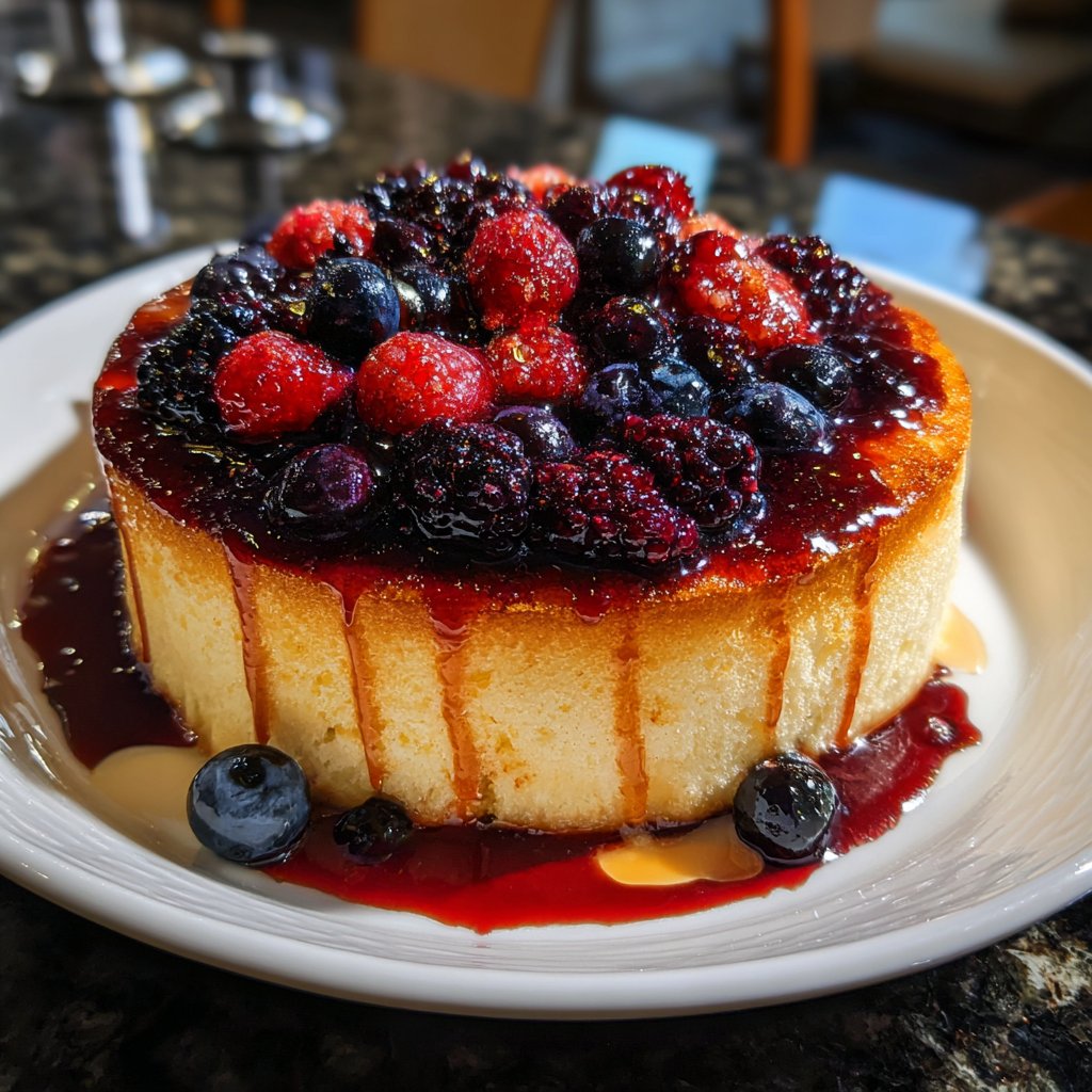 Pfannkuchen mit Beerenkompott