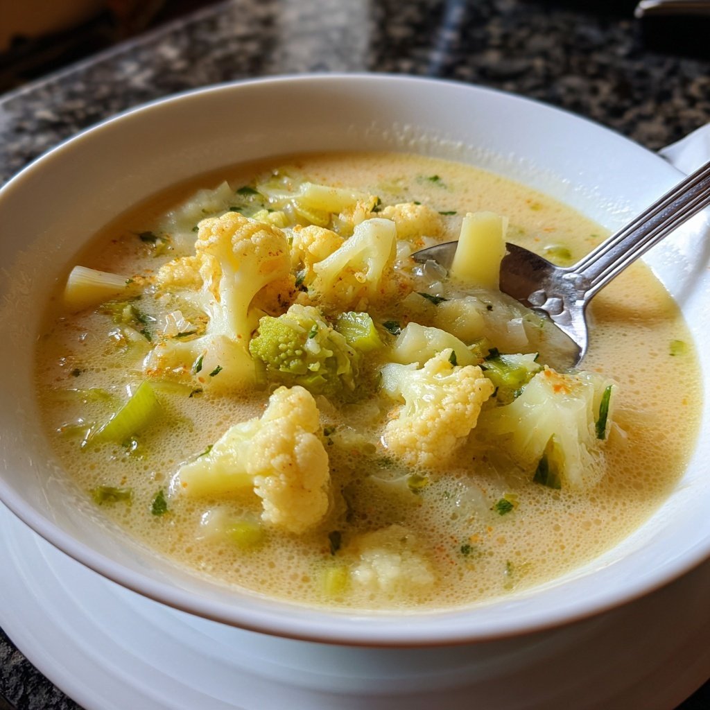 Blumenkohlsuppe mit Lauch