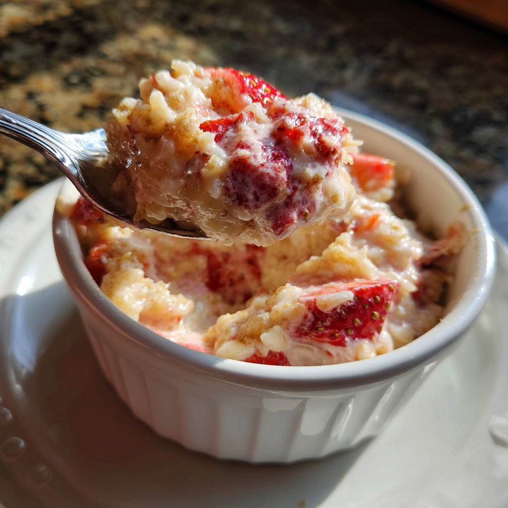 Cremiges Valentinsrisotto mit Erdbeernote