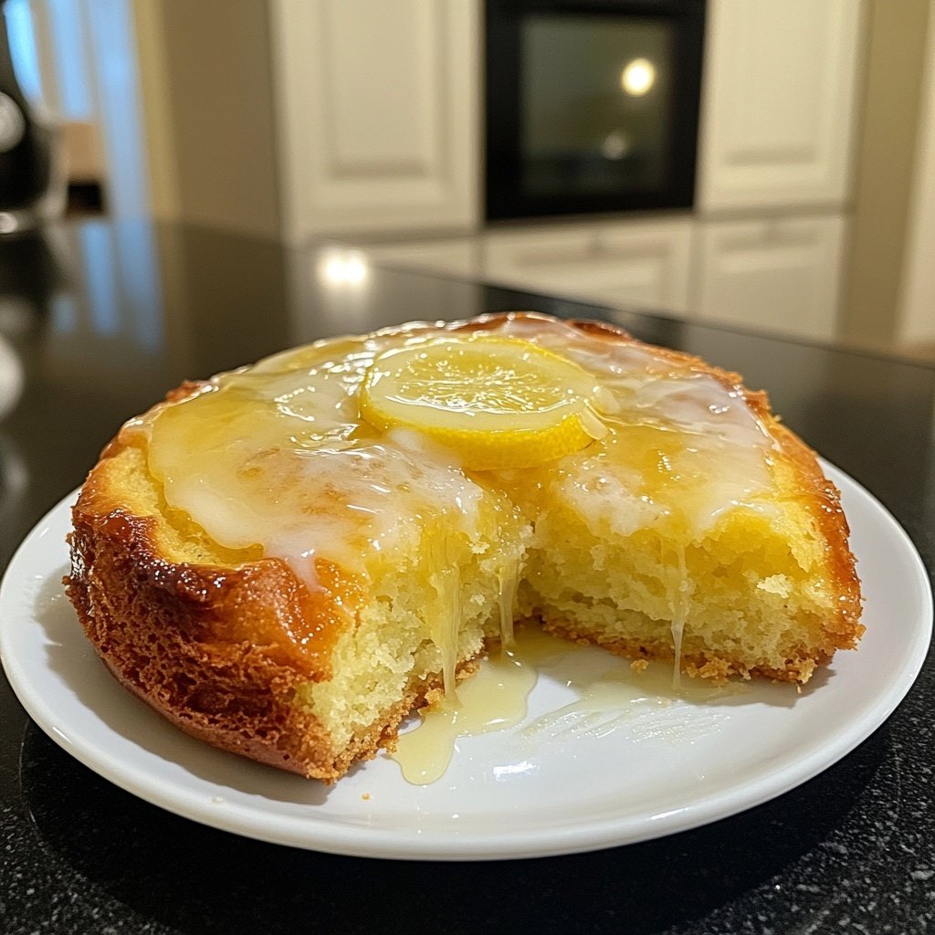 Zitronenkuchen mit Zitronensirup