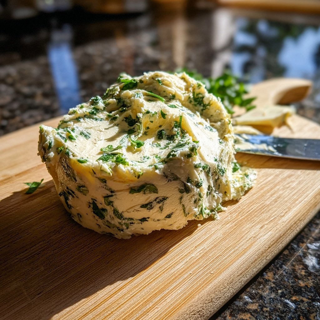 Kräuterbutter Mit Frischen Gartenkräutern